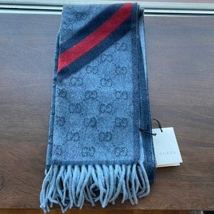 Gucci Wool Blend Logo Scarf